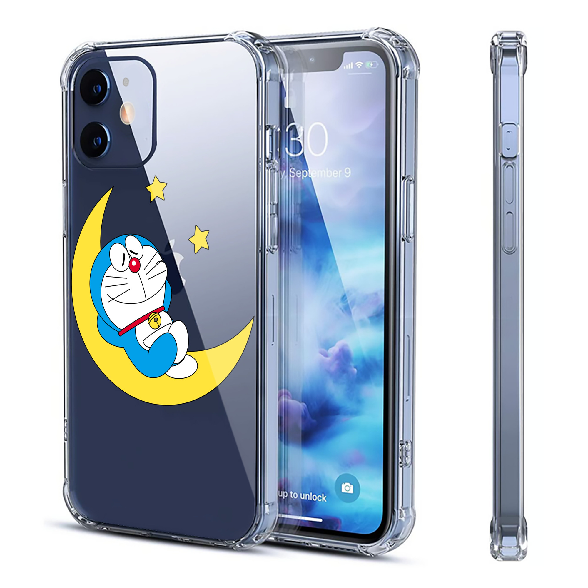 （画像用） ドラえもん Doraemon 【iPhone 12シリーズ対応】透明スマホケース（クリアソフトケース）